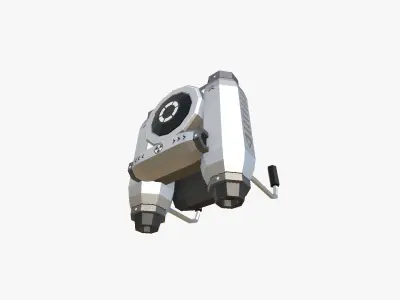 Jetpack Low Poly B05 - SciFi Character Design Low-poly 3D model