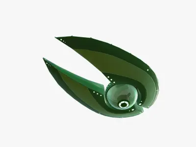 Alien Spaceship UFO I12 Cartoon - Sci Fi Spacecraft Design Low-poly 3D model