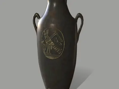 vase set 1 greek - greek Low-poly 3D model