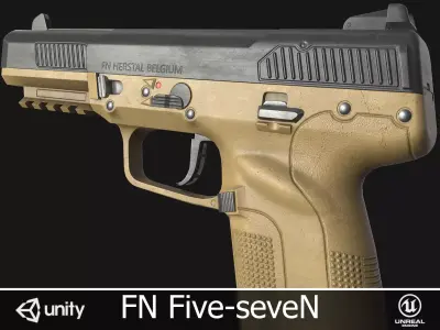 FN Five-seveN Low-poly 3D model purchase