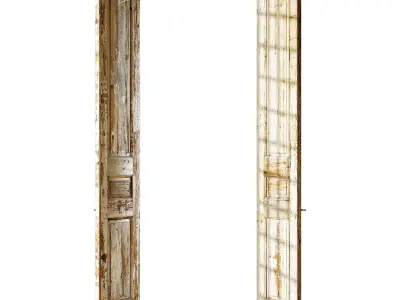 Old classic door 005 3D model