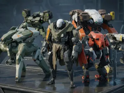 mecha set 4 3D model