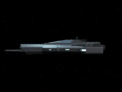 Meteorite The Cutting-Edge Space Fighter - Game Ready Low-poly 3D model