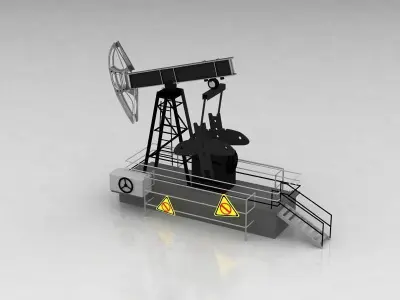 Oil Drilling Rig 3D model