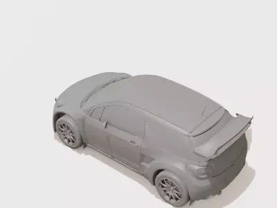 Bouncy Rally Bug Cute Cartoon Rally Car 3D print model