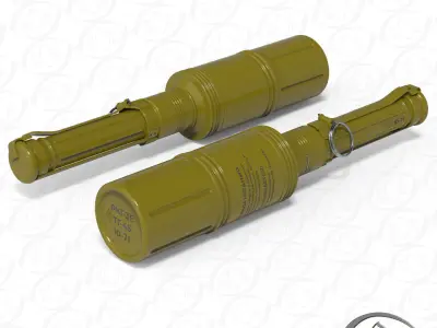 RKG 3 Soviet hand antitank cumulative grenades prinable moulage 3D model