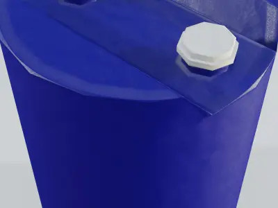 Plastic Tight Head Drum 01 220L Low-poly 3D model