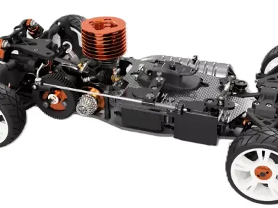 Gasoline RC Car Chassis 3D CAD Model 3D model