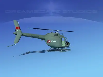 Bell OH-58B Turkish Army 3D model