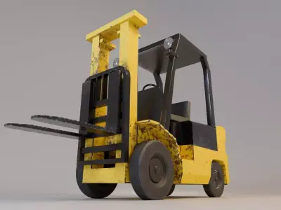 Industrial Counterbalance Forklift Low-poly 3D model purchase