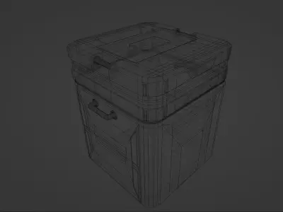 Sci-fi Supply Crate Low-poly 3D model Free low-poly 3D model