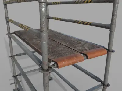 Metal Scaffolding - 2 parts  Low-poly 3D model