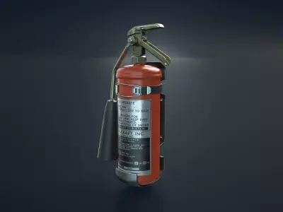 Military Fire Extinguisher High-Poly 3D model