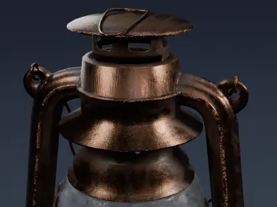 Old Kerosene Lamp 3D model