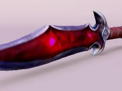 Crimson Edge Dagger Low-poly 3D model