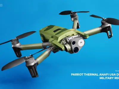 Parrot Thermal ANAFI USA Drone - Military Recon UAV 3D model