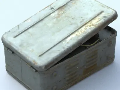 Welding High Poly old metal box 3D model
