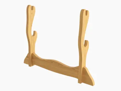 Katana wooden stand 01 3D model