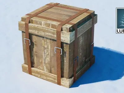 Ammunition BOX Low-poly 3D model 2
