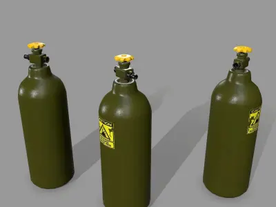 Propane Tank Low-poly 3D model 7