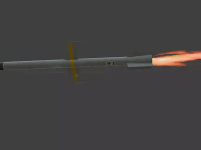 Blender Geometry Nodes Procedural Missile generator 3D model
