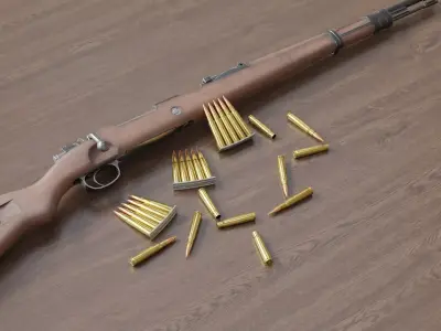 Karabiner 98k Low-poly 3D model purchase