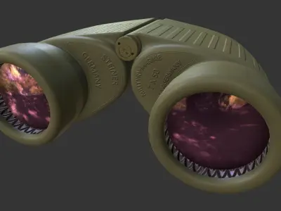 Steiner 7x50 binoculars Low-poly 3D model