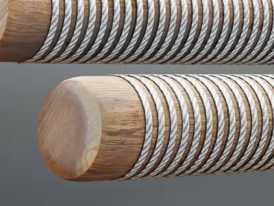 Nunchaku  Low-poly 3D model