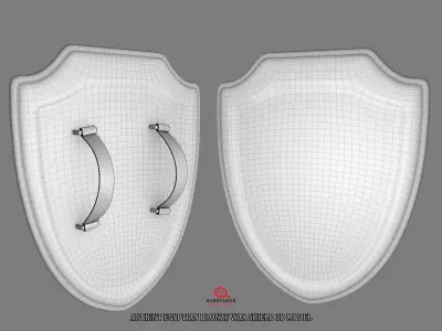 ANCIENT EGYPTIAN WAR SHIELD 3D MODEL Low-poly 3D model shop