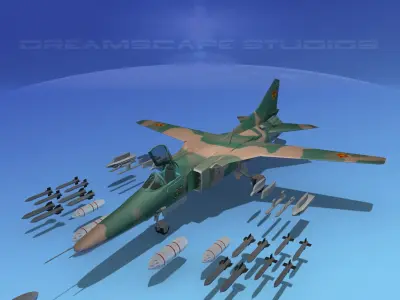 Mig-27 Flogger V12 Kazakhstan 3D model