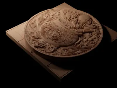 Cauldron CNC 3d Print High Relief Sand Casting 3D print model
