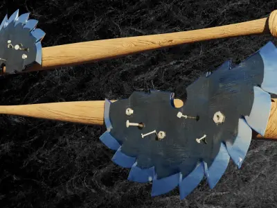 POST APOCALYPTIC MELEE WEAPON BAT Low-poly 3D model