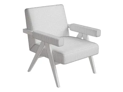 Scandinavian Accent Chair Low-poly 3D model