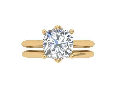 Cushion Ring Bridal Set  3D print model purchase