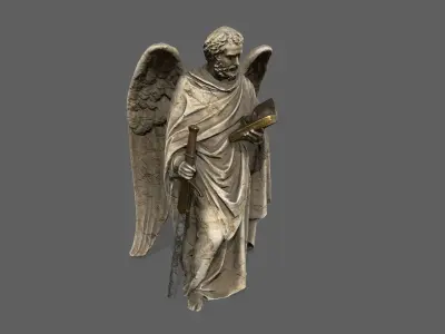 Old Man Statue Low-poly 3D model buy