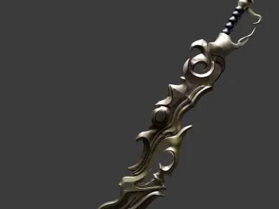 Game Model  Knife  Low-poly 3D model