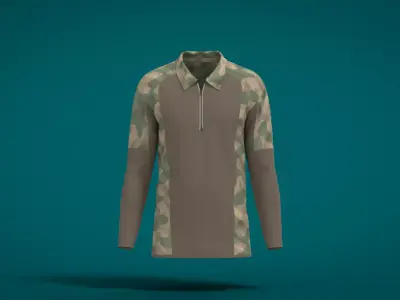Military Outfit - T-shirt Low-poly 3D model purchase