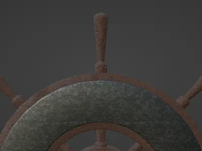 Ships Wheel Low-poly 3D model