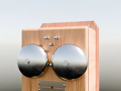 telephone - vintage William coffin telephone 1878 Low-poly 3D model