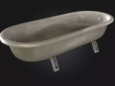 Antique Bathtub  Vintage Sanitary Elegance 3D model