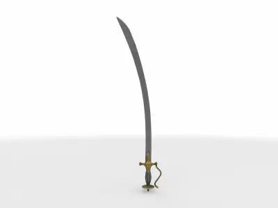 sword sabre 02  3D model