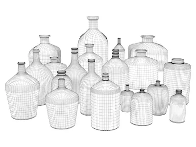 Bottles vol 01 3D model