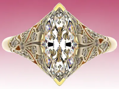 Ring Antique Marqiuiz 3D print model