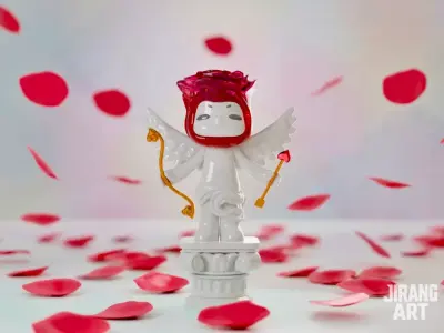 boy alone Valentine Day STL 3D Print Model  3D print model