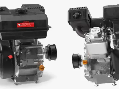  Horizontal Shaft Gasoline Engine Black Silver 