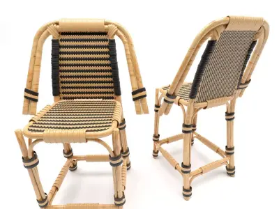 Rattan Chair Free 3D model