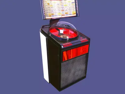 Vintage Retro Rockola Jukebox model 2 Low-poly 3D model