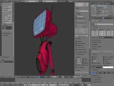 robosan tripod with light Low-poly 3D model