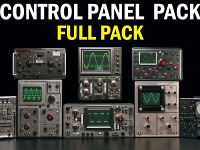 control panel 3D model 13