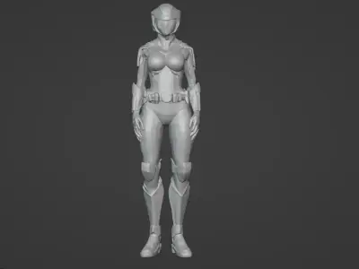 Advanced Female Ranger 84 - Sci-Fi Warrior Heroine   3D print model